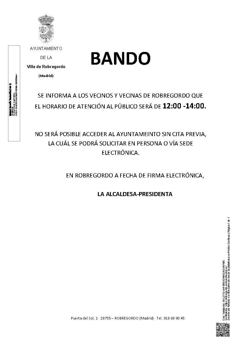 20240724 Otros BANDO HORARIO ATENCION AL CLIENTE