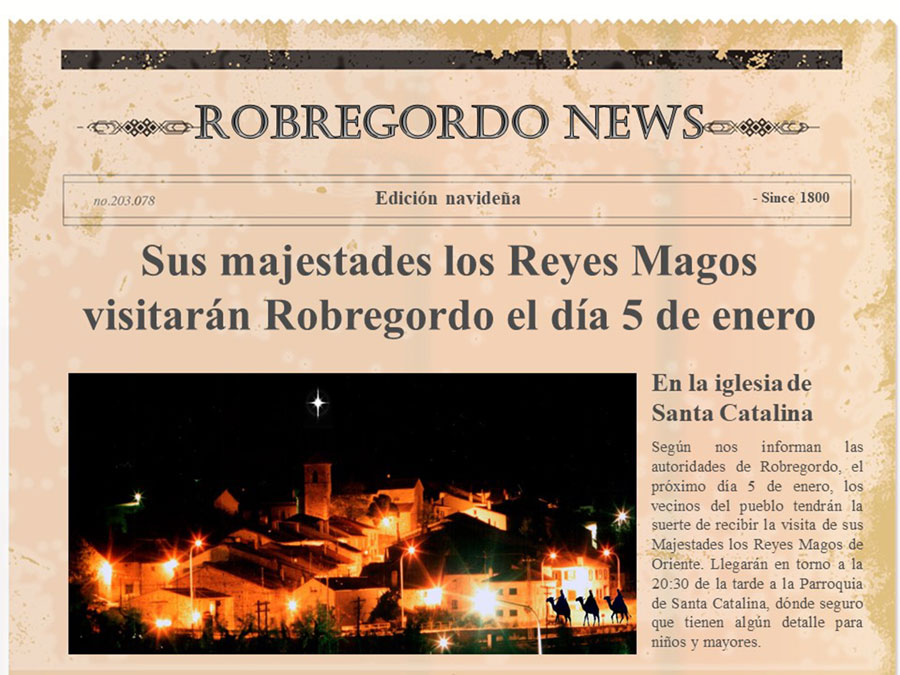 Fiesta de Reyes Robregordo 2019