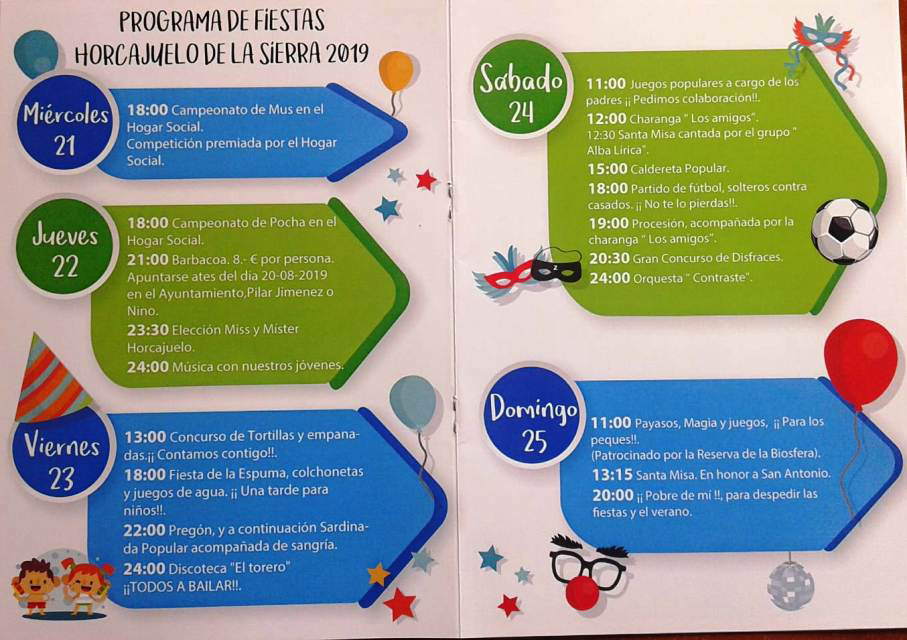 Fiestas Horcajuelo 2019